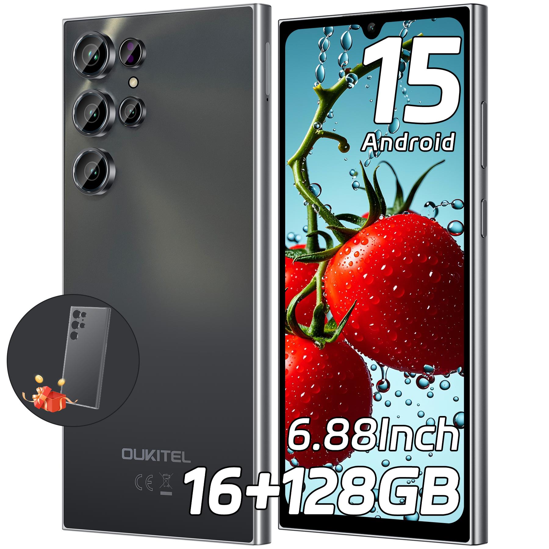 OUKITEL C61 Entsperrtes Handy 2025 - Android 15, 6,88 Display Smartphone, 16GB+128GB/1TB, 5150mAh Akku Handy, 13MP Kamera schwarz