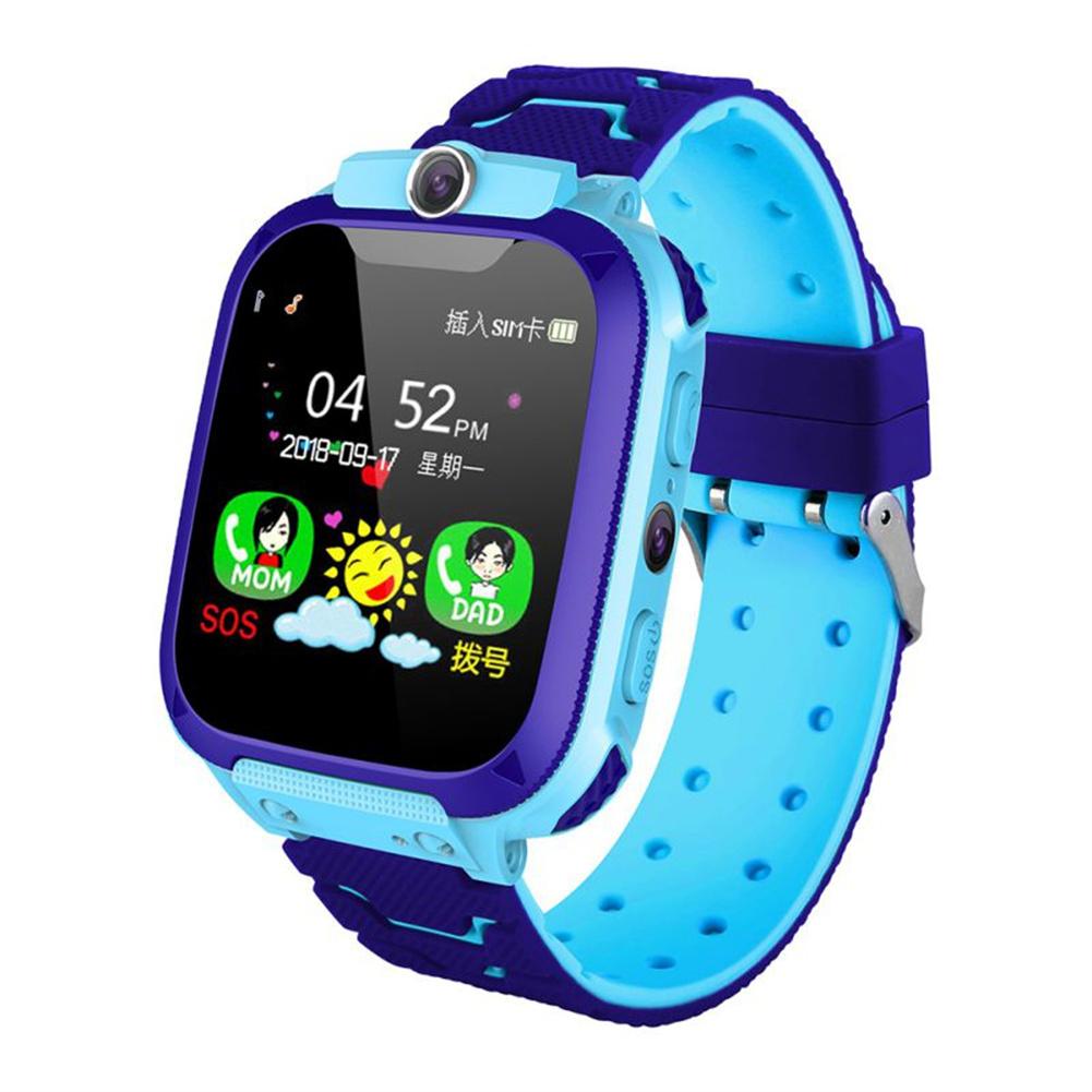 Q12B Kinder-Smartwatch für Jungen und Mädchen, Spiel-Smartwatch mit 1,44-Zoll-Bildschirm, Sprachchat, Kamera, Musik-Player, Wecker, Taschenlampenfunktionen blau