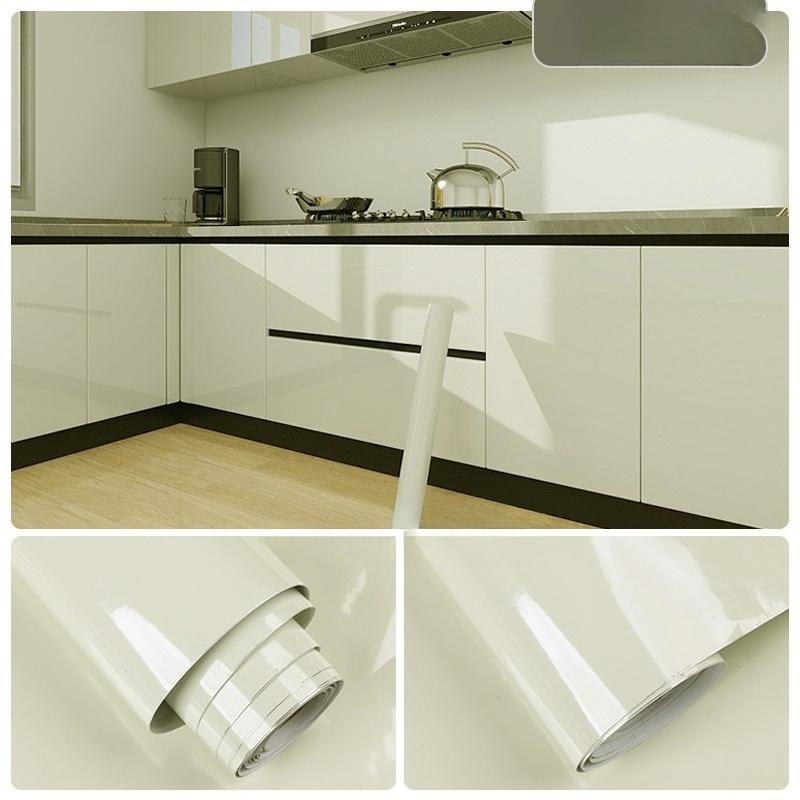 Küche Ölbeständige Tapete Wasserdichte Selbstklebende Aufkleber Schrank Renovierung Formaldehydfrei Schimmelresistent Wanddekor 40cm*3m helle gelbe