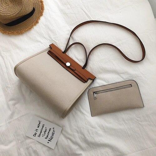 Mode Frauen Kleine Leinwand Messenger Taschen Hohe Qualität Weibliche Handtaschen Schulter Taschen Luxus Designer Damen Tote Umhängetasche 30X11X25CM weiß