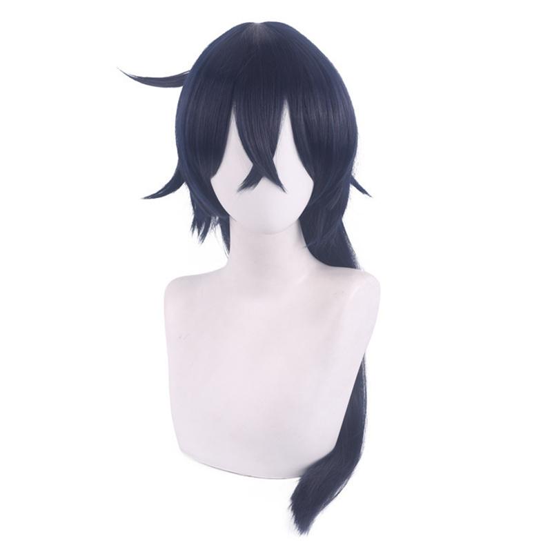 The Case Study of Vanitas Blau Schwarze Perücke Noe Archiviste Silber Weiß Cosplay Perücke Hitzebeständige Synthetische Haarperücken + Perückenkappe One Size