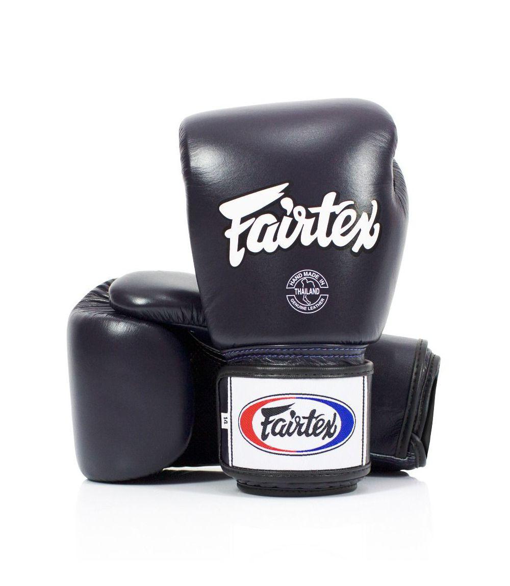 Fairtex Echte Leder Boxhandschuhe BGV1 Atmungsaktiv Blau 14oz