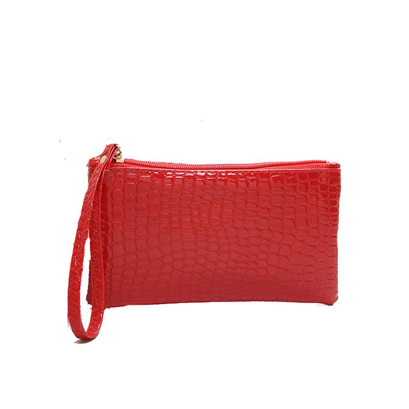Damen-Handytasche, lange Geldbörse, Damen-Make-up-Tasche, Neceser-Kulturbeutel, Organizer, Clutch, Tote, Handtasche rot