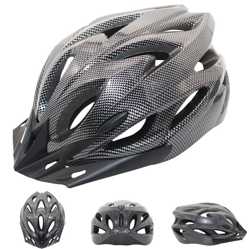 Fahrradhelm, Fahrradhelm, Komfortfutter, leicht, hohl, für Herren und Damen, verstellbar, Reitsicherheit, Kopfschutz, Fahrrad-MTB-Helm, Neu schwarz