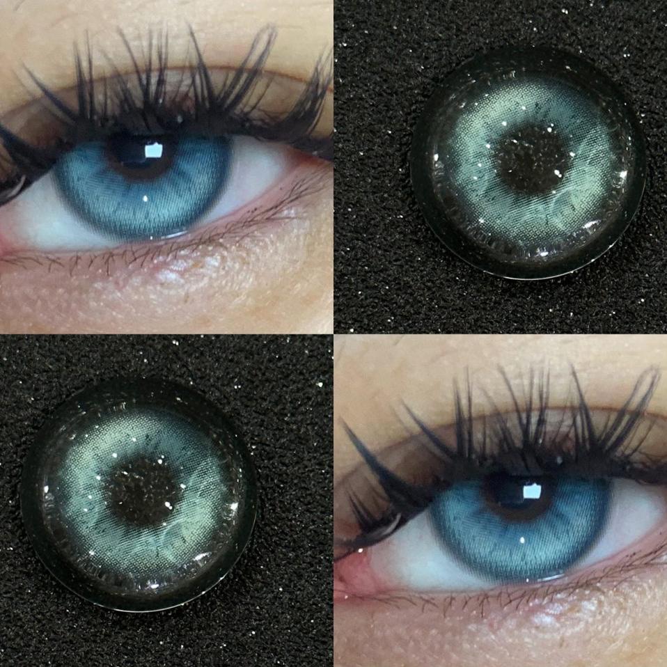 2 STK Farbige Kontaktlinsen Myopie Natürliche Weiche Kontaktlinsen Nordstern Antikes Rom Yate Blau 1 Jahr Verwendung Kontaktlinsen Kosmetische -3.50