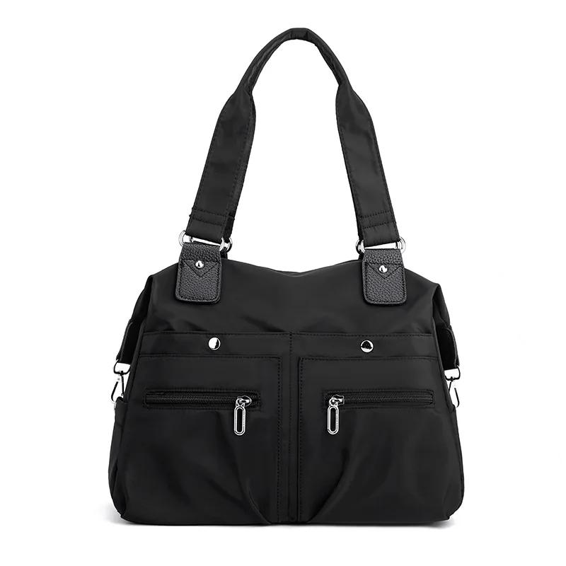 Einkaufstasche, Handtasche, Umhängetasche für Damen, Nylon, wasserdicht, großes Fassungsvermögen, Einkaufs-Umhängetasche, Damen-Umhängetasche