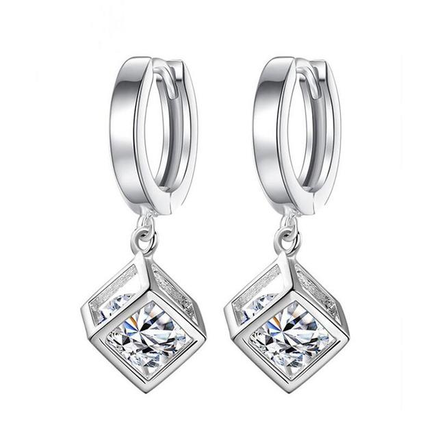 ANENJERY Damen-Ohrringe, Anhänger, Creolen, Damen, elegant, Zirkon, Medaillen-Anhänger, Ohrringe, Schmuck, Geschenke