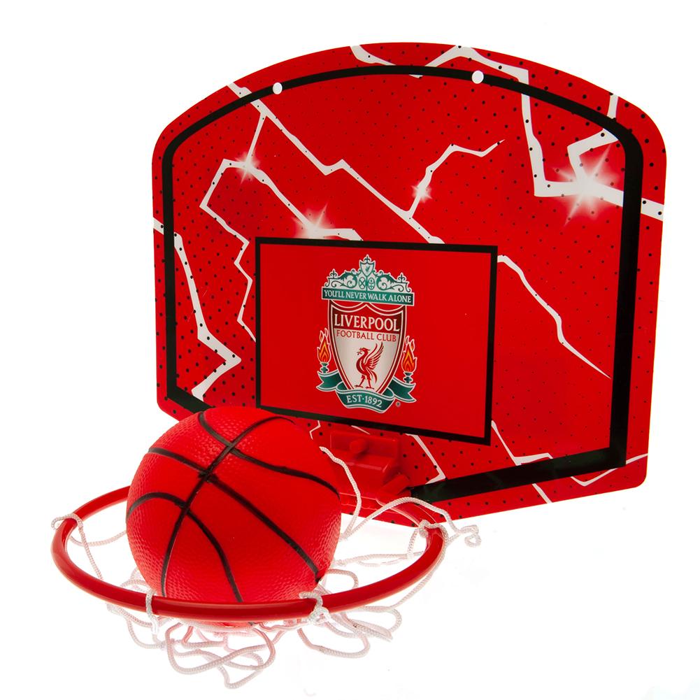 Liverpool FC Wappen Mini-Basketballkorb-Set One Size rot/schwarz