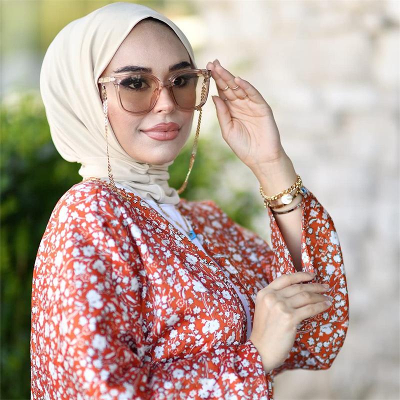 Mode Muslimische Hijab-Kappen Einfarbiges Untertuch Damen Schleier Modal-Baumwolle Hijab Muslimisches Kopftuch Turbane Kopf Damen-Hijabs Mütze Islamisch gray