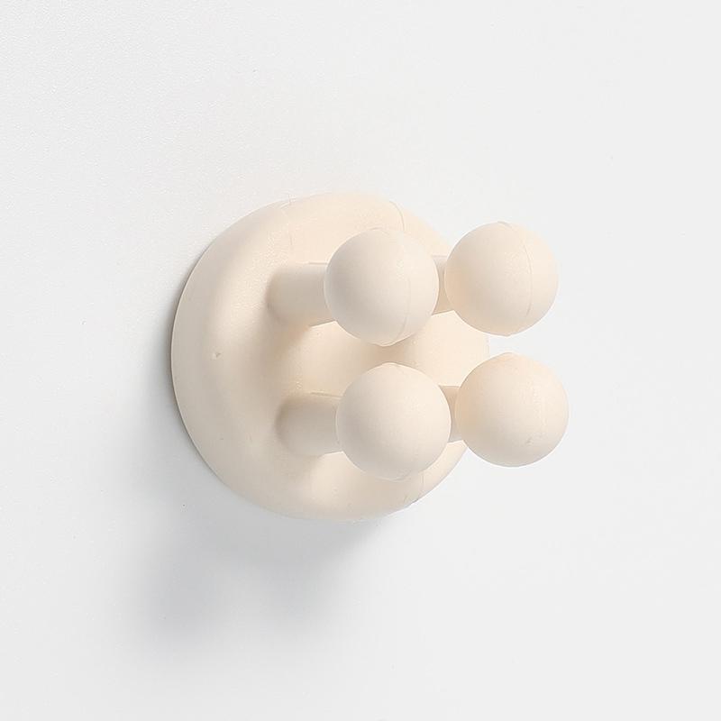 Silikon-Rasierapparathalter, selbstklebend, für Zahnbürsten, Schlüssel, Handtücher, Haken, Badezimmer-Wand-Organizer, Aufbewahrungsregal für Küchengeräte weiß