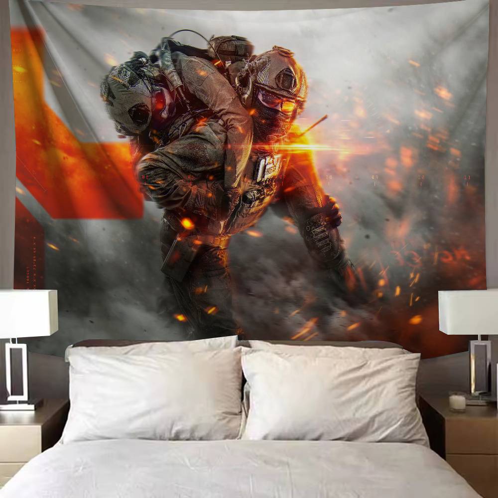 Neues FPS-Gaming Battlefield 6 Cooles Wandteppich-Hintergrund-Hängetuch Schlafzimmer-Wandteppich Zimmerdekor Ästhetischer Wandbehang 125x150cm (50x60in)