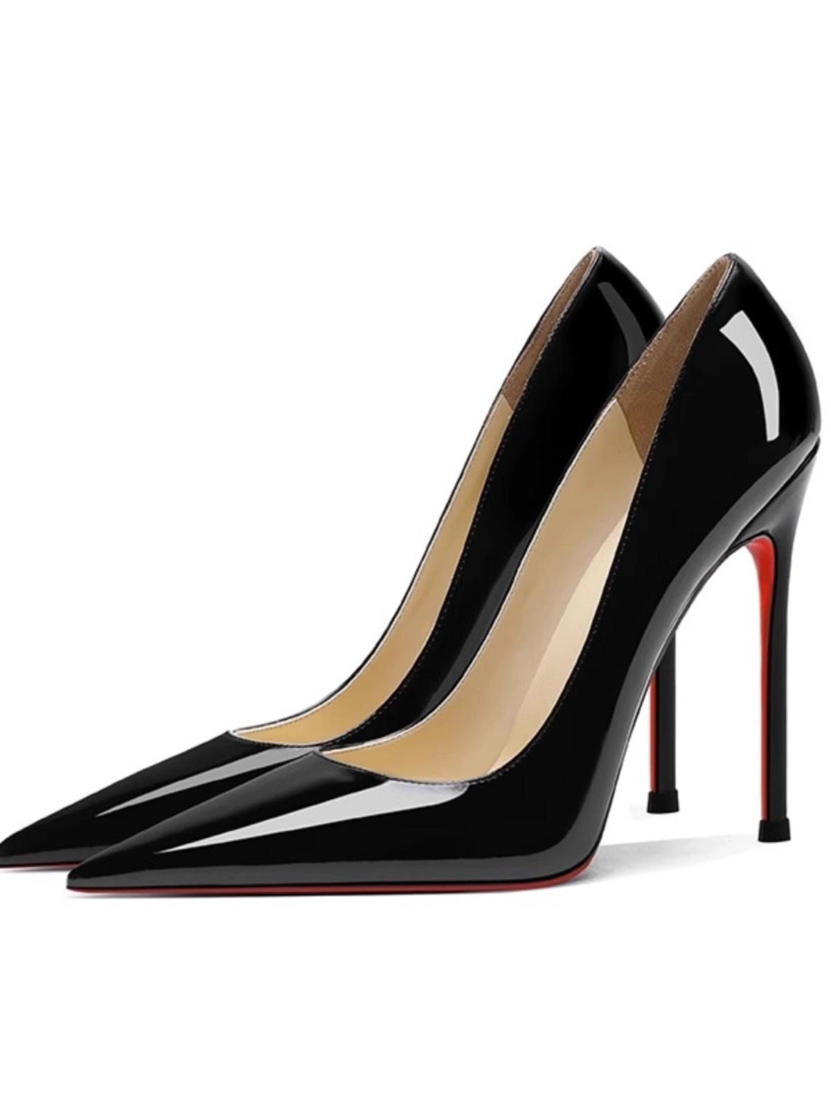 Roten sohlen high heels frauen dünne fersen sexy schwarz bett spitzen high heels lackleder größe Französisch einzelnen schuhe frauen 38