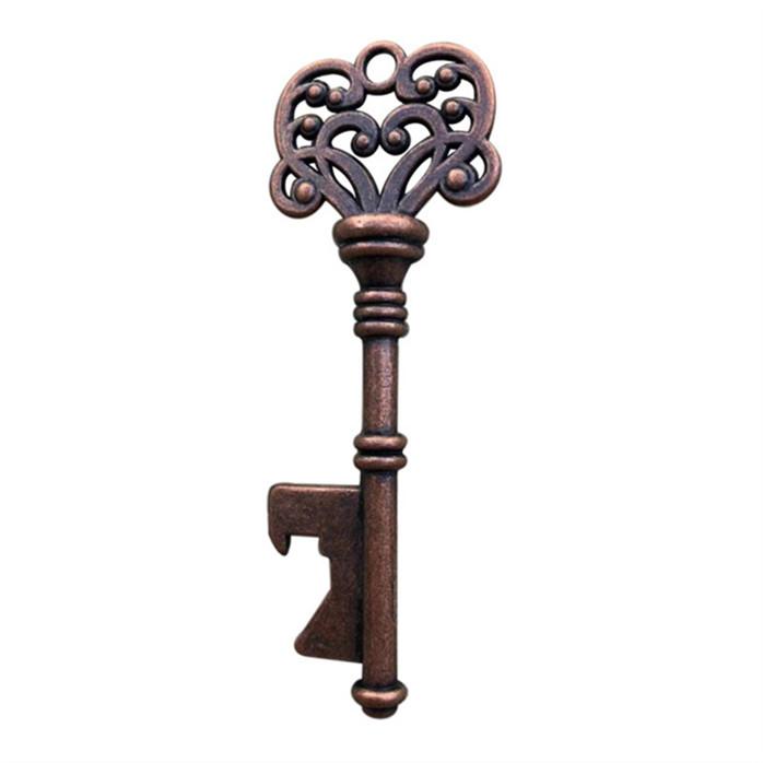 Metallschlüsselförmiger Flaschenöffner, Küchenwerkzeug, Bar, Barzubehör, Schlüsselanhänger Kupfer