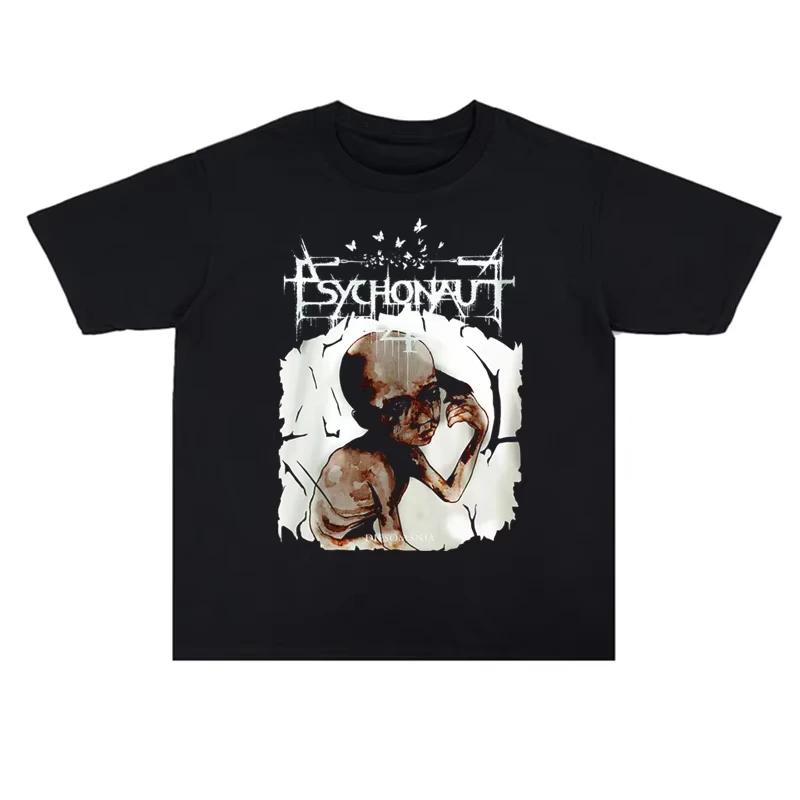 Psychonaut 4 P4 T-Shirt Logo Unverwechselbar Original Streetwear Streetwear Locker Lässig Vintage Rundhals Atmungsaktiv Top M