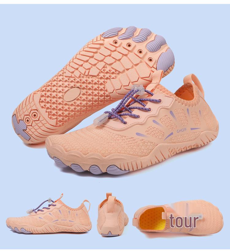Unisex Rutschfeste Fünf-Zehen-Barfußschuhe für Outdoor-Aktivitäten 42 beige