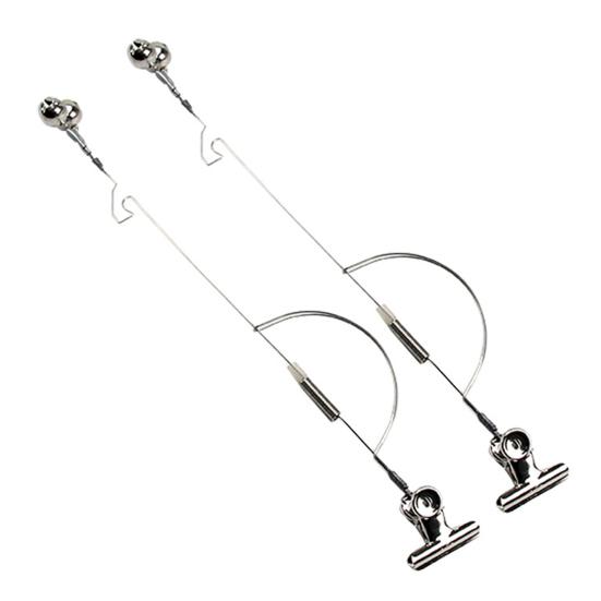 2/3/5 Stücke Angelrute Glocke Alarm Süßwasser Meerwasser Universal Edelstahl Clip Typ Angelrute Fisch Bissanzeiger Warner Angelzubehör 2pcs