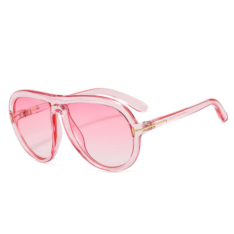 SHAUNA Retro Übergroße Piloten Sonnenbrille Damen Mode Marke Designer Farbverlauf Gläser UV400 Herren Oval Sonnenbrille