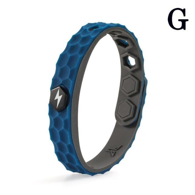 Mode Silikon Anion Armband Männer Frauen Anti-statische Ionen Sport Armband Energie Negative Paar Armreif Balance Armband blau