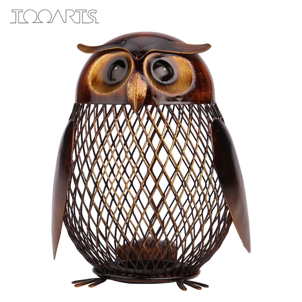 TOOARTS Münzbox aus Metall in Eulenform, Heimtextilien, Bastelartikel, Geschenk