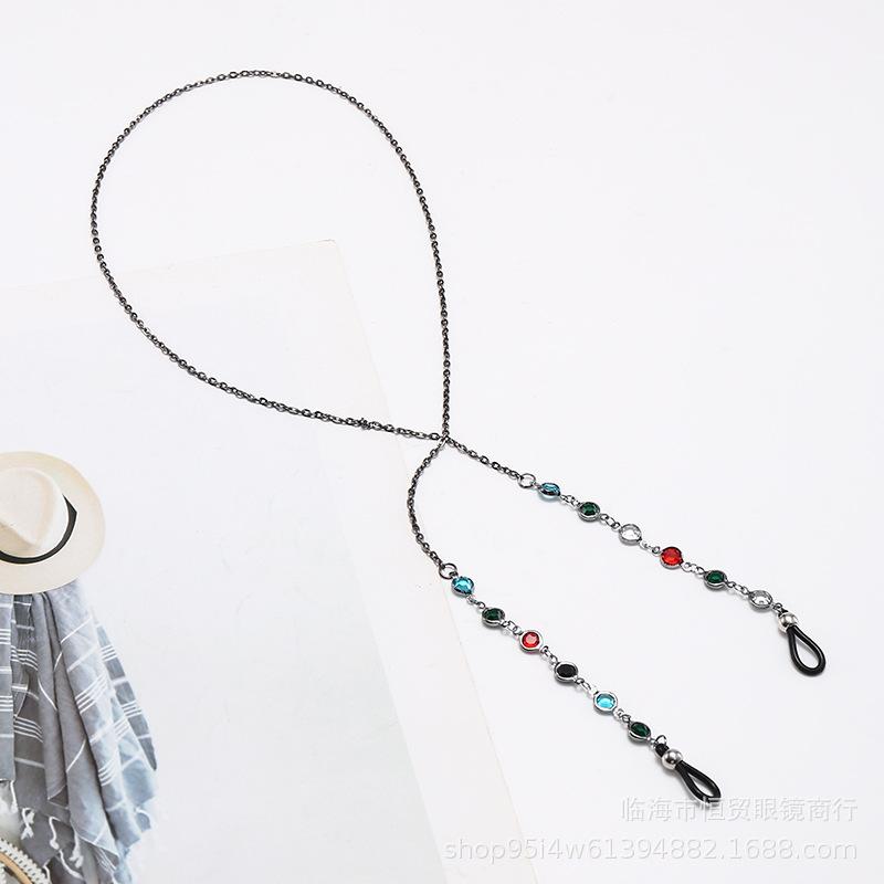Brillenkette Damen Hängekette Hals Auge Kette Mode Retro Schmuck Brillenkette Anti-Rutsch Lanyard Accessoires Hängekette Accessoires