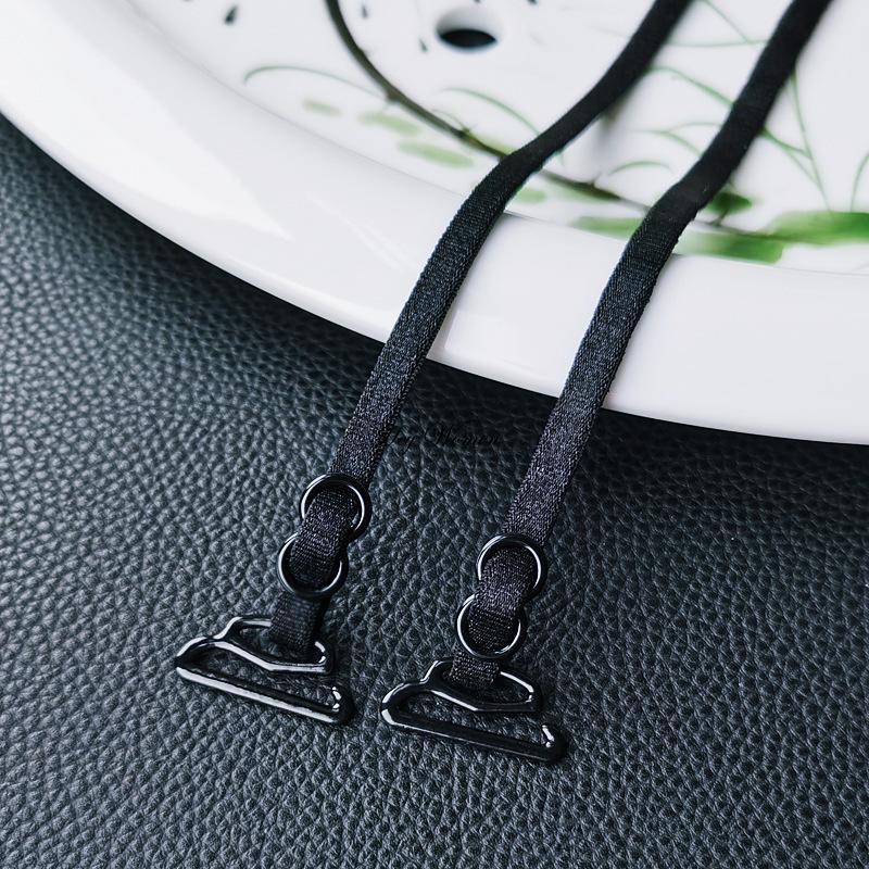 5 mm Nylon-Unterwäscheträger, 1 Paar, unsichtbare, rutschfeste Schulter-BHs, nahtlose Bralette-Rückenträger, Dessous-Accessoires für Damen 1 pair schwarz