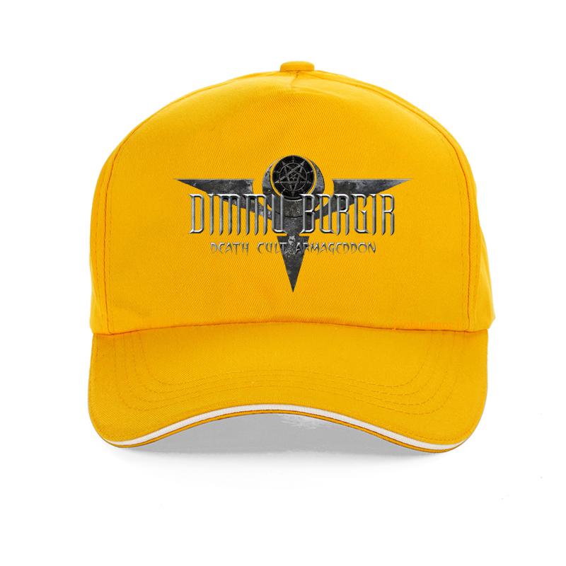 Dimmu Borgir Black Metal Band Baseball Cap Forces Of The Northern Light Metal Unisex Damen Mode Papa Hut Sommer Snapback Hüte Adjustable yellow