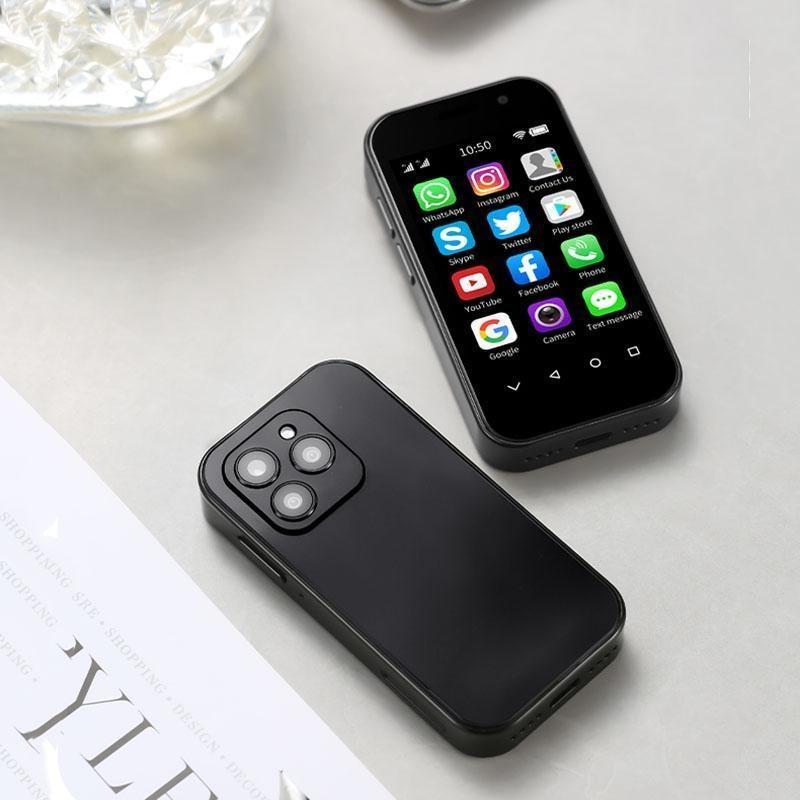 SOYES XS14 PRO 4G MINI Smartphone 3,0 Zoll Android 9.0 Quad-Core RAM 3 GB/4 GB ROM 64 GB/128 GB Gesichtserkennung 2600 mAh OTG Dual-SIM-Mobiltelefon 3GB&64GB schwarz