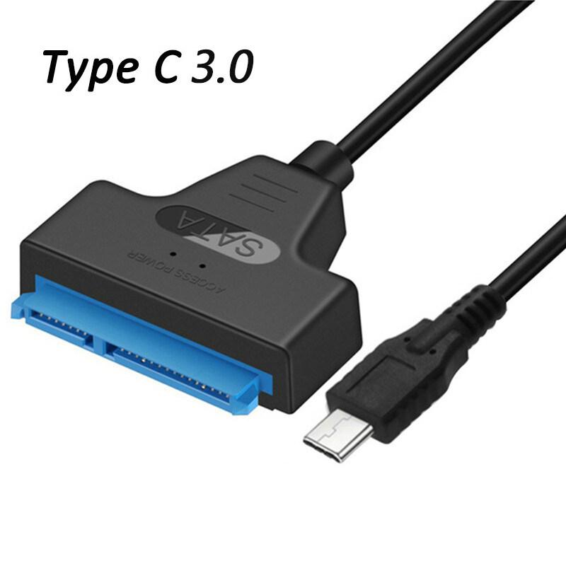 SATA zu USB/Typ-C 3.0 Kabel Festplattenadapter Kabelkonverter 2,5 Zoll HDD SSD Festplatte SATA III 22 Pin Datenübertragungsadapter Type C 3.0