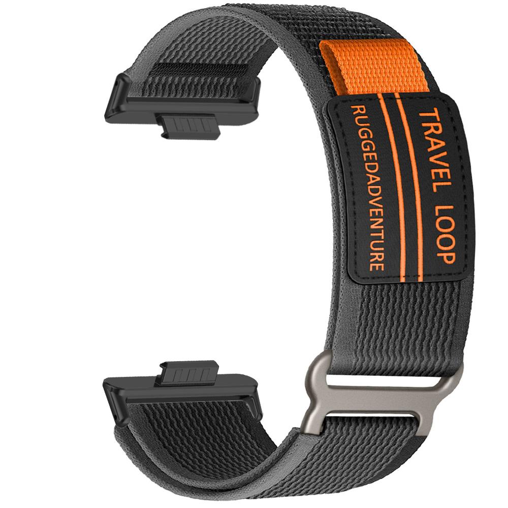 Nylonarmband für Huawei Watch Fit 4 Pro Band Sport Herren Damen Ersetztes Armband Huawei Fit 3 Fit 4 Travel Loop Correa Zubehör Huawei Fit 4 &Black grau