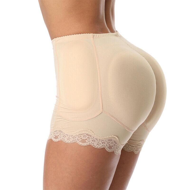 Frauen Gepolsterte Shapewear Enhancer Kontrolle Panty Body Shaper Unterwäsche Hüfte Butt Lifter Shaper Steuer Höschen Gepolstert L beige