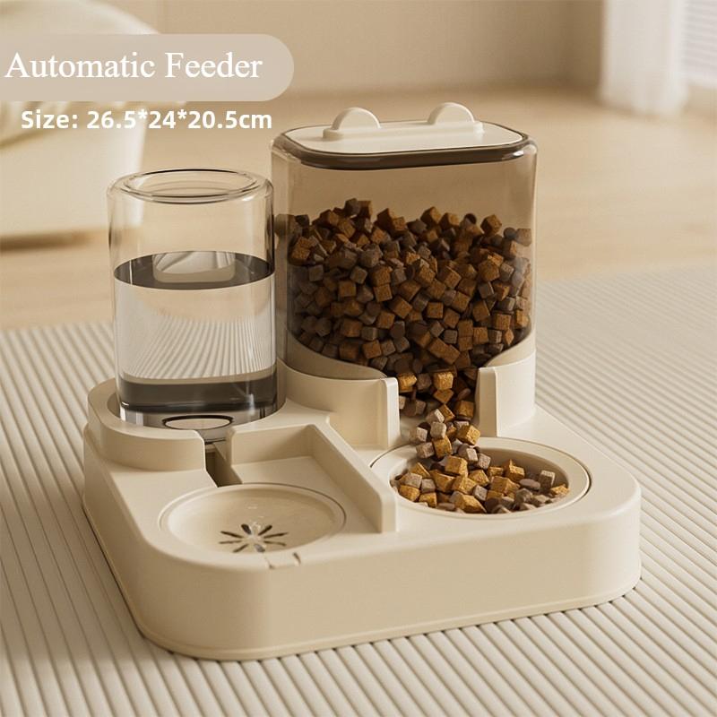 Automatischer Futterspender für Katzen und Hunde, Futter- und Wasserbrunnen, Tränke für Katzen, Tränkezubehör für die Katzenaufbewahrung, Futterspender, Haustierzubehör black