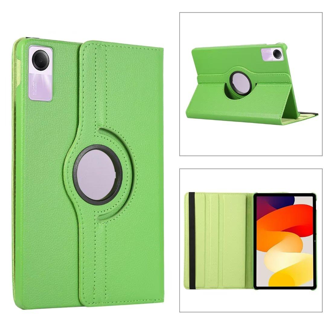 Rotierende Tablet-Hülle für Xiaomi Redmi Pad SE 2023 Xiaomi Pad 6 5 Pro 11 Zoll Abdeckung für Pad 5 12,4 Zoll Ständer PU-Lederschale Xiaomi Pad 5 Pro 11 grün