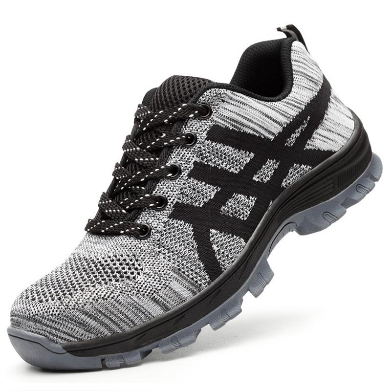 Arbeitsschuhe für Herren, unzerstörbar, mit Stahlkappe, Sicherheitsstiefel für Herren, pannensichere Arbeitsschuhe für Herren 41