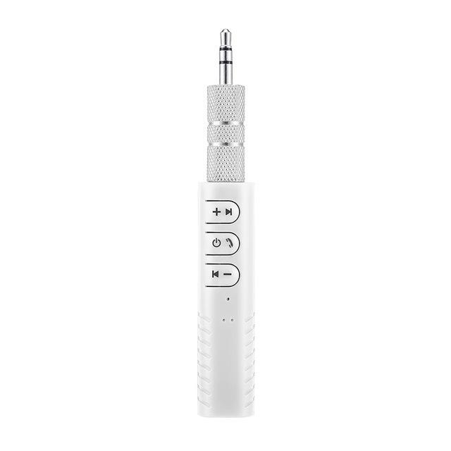 Bluetooth Empfänger AUX 3,5 mm Klinke Freisprecheinrichtung Bluetooth Car Kit Musik Audio Wireless Sender Adapter für Kopfhörer weiß