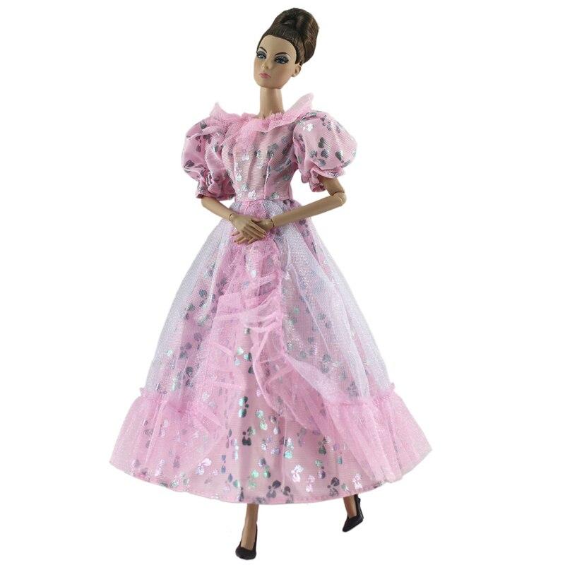 Neue Ankunft Mode Mix Stil Abend Party Kleider Für Barbie Puppe Kleid für 1/6 BJD Puppe Kleidung Kleidung für 1:6 BJD Puppe Spielzeug rosa