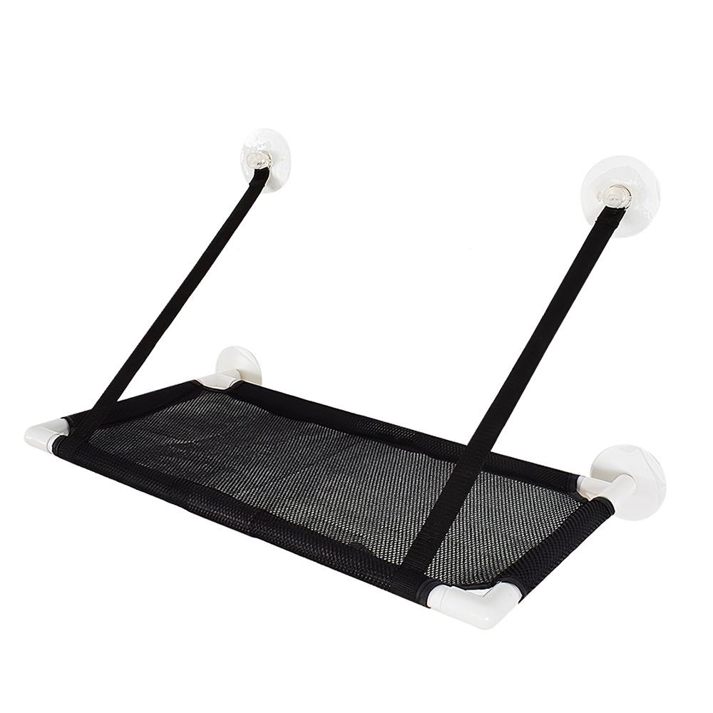 Katze Haustier hängende Bett Fenster Hängematte atmungsaktive Sitzstange Regal Sitz Saugnapf schwarz