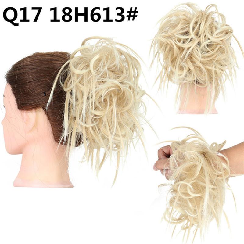 Zerzauste Hochsteckfrisur Messy Bun Haarteil Pferdeschwanz mit Gummiband Hochsteckfrisur Synthetische Haarverlängerungen Scrunchies Pferdeschwanz Haarteile für Damen