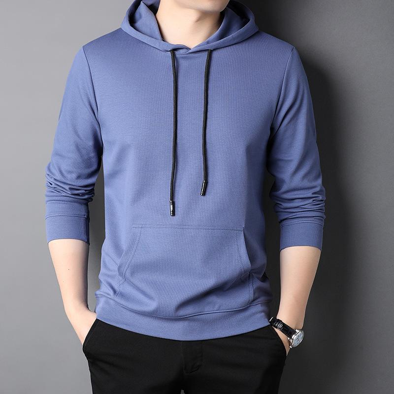 Jugend Langarm-T-Shirt mit Kapuze Herren Frühling und Herbst Dünnes Herren-Sweatshirt Lässiges Herren-T-Shirt Unterzieh-T-Shirt für Herren XXXXL
