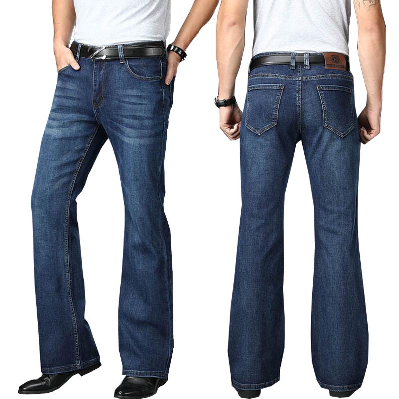 Jeans Herren Herren Schlagjeans Bootcut Bein Schlagjeans Herren Designer Klassische Jeans Hohe Taille Stretch Lockere Schlagjeans Blue Jeans 29 dunkelblaue