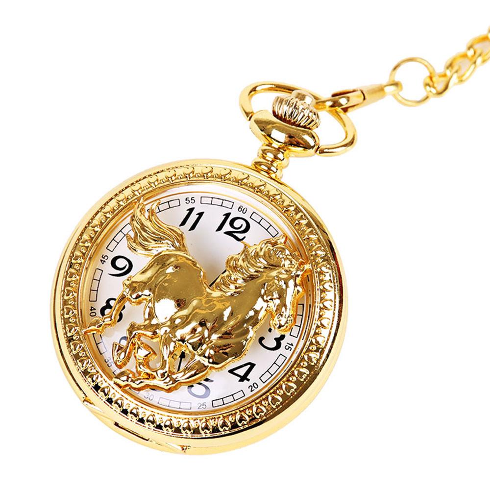 Vintage-Kette, Retro, die größte Taschenuhr-Halskette für Opa-Vater-Geschenke One Size gold