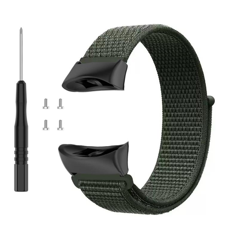 Nylonarmband kompatibel mit Garmin Forerunner 45 45S Uhrenarmband für Garmin Swim 2 Smartwatch Ersatzarmbandzubehör Metallanschlüsse grün