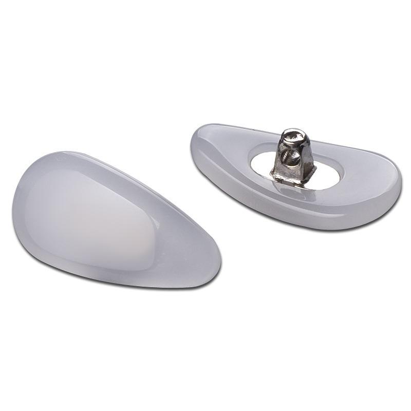 Modische Nasenpads für Brillen, Austauschbares Nasenpad-Set für Brillen, Bequemes Brillen-Zubehör, Universelle Passform, Mehrere Farben 1 Pair weiß