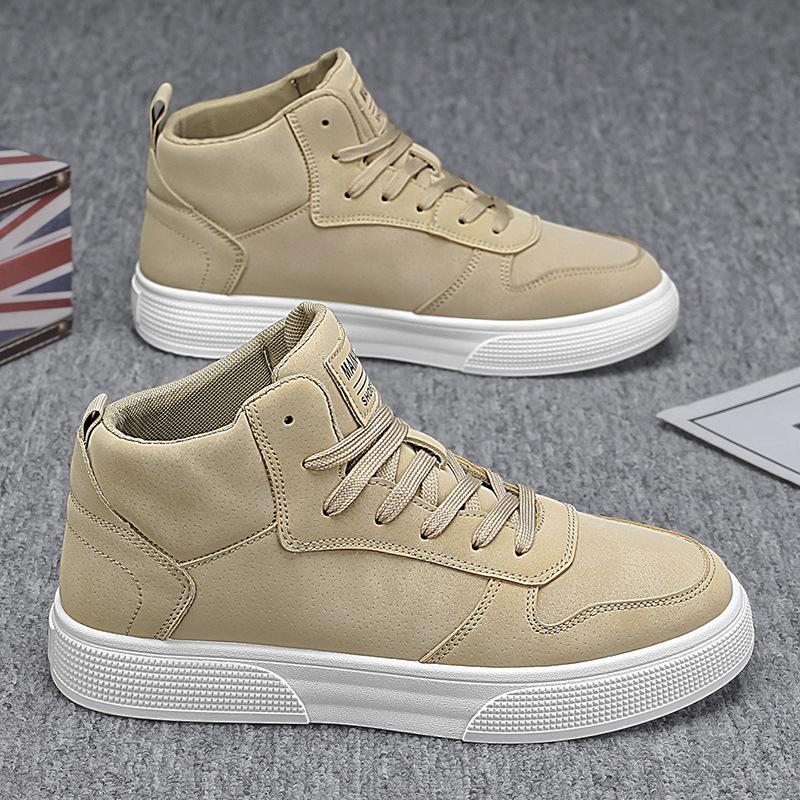 Große Herrenschuhe Mode Lässiger Sneaker Outdoor High-Top Skateboard Schuhe Schnürung Plateau Vulkanisierte Schuhe Zapatillas Hombre 39