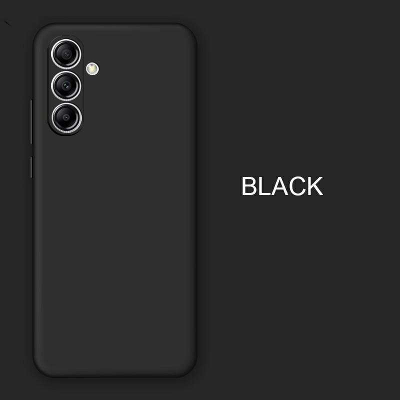 Weiche Handyhülle aus flüssigem Silikon für Samsung Galaxy A05 A05S A35 A55 A54 5G A05 A16 A26 S23 FE S23+ S24 5G S25 Plus für Redmi 13C 14C Note 14 12 Samsung Galaxy A26 schwarz