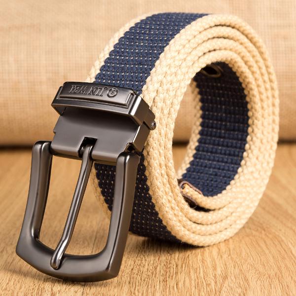 Canvas Gürtel für Männer Mode Metall Dornschließe Militärischer taktischer Riemen Männlicher elastischer Gürtel für Hosen Jeans 160cm