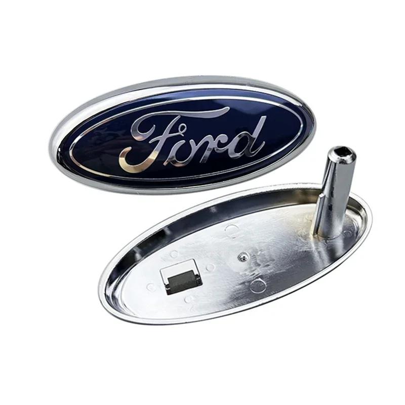 Autoaufkleber Ford 14,5x6,5cm ABS Auto Frontemblem Abzeichen für Ford Focus 2 3 Mondeo Fiesta Ranger Mustang Kuga Explorer Transit Aut
