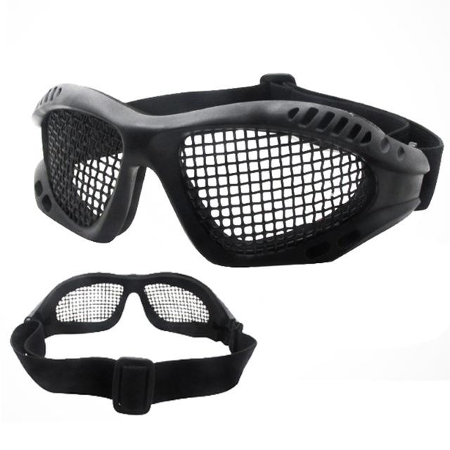 Outdoor Taktische Paintball Brille Stahldrahtgeflecht Augenschutz Airsoft Brille Eye Game Protector schwarz