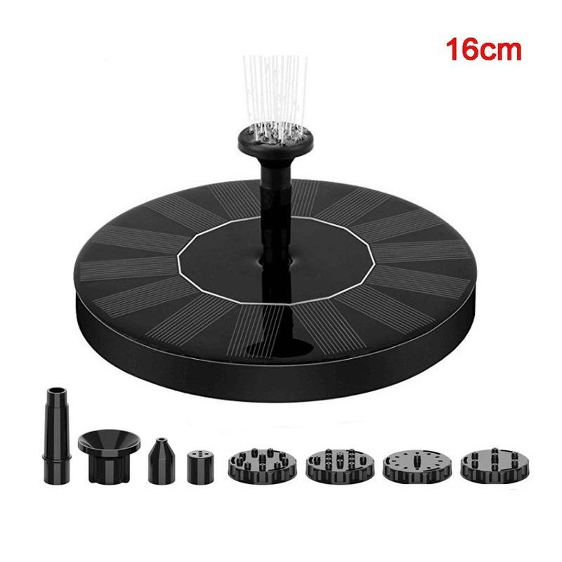 Mini Solar Wasser Brunnen Pool Teich Wasserfall Brunnen Garten Dekoration Outdoor Vogel Bad Solar Powered Brunnen Schwimmenden Wasser Basic 16cm