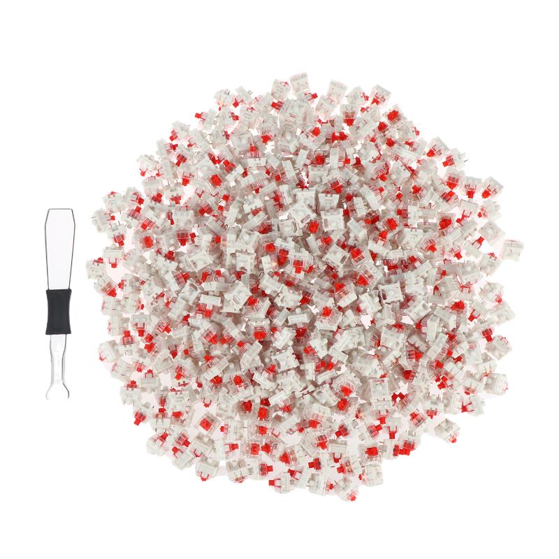 Hot-Swap Mechanische Tastatur-Switches 500 Stück mit Tastenkappenabzieher für Studenten-Gaming-Tastatur DIY-Upgrade 500pcs cross Red