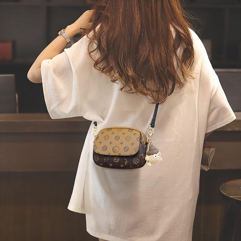 Neue Herbst- und Winter-Damentaschen Umhängetaschen Damentaschen High-End-kleine runde Tasche Umhängetaschen brown
